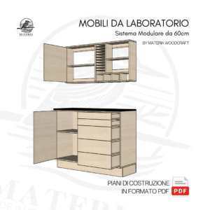 Piani PDF Mobili Laboratorio Modulari da 60cm