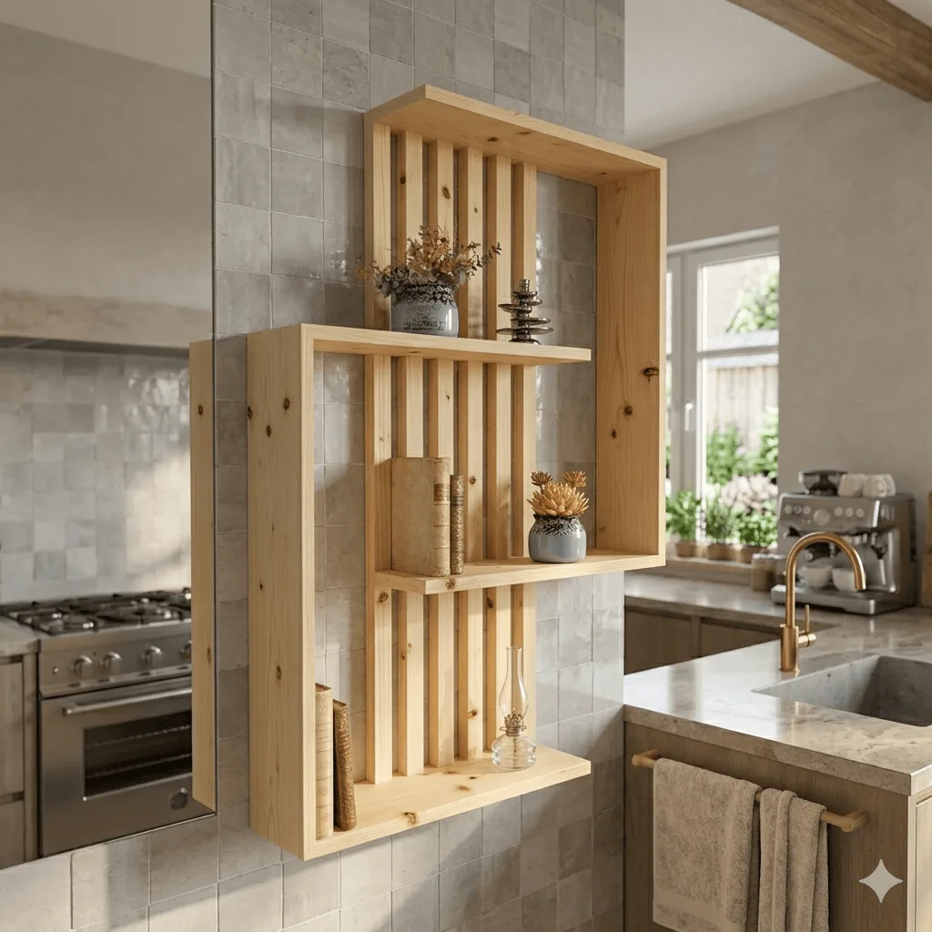 Mensola a forma di S in cucina