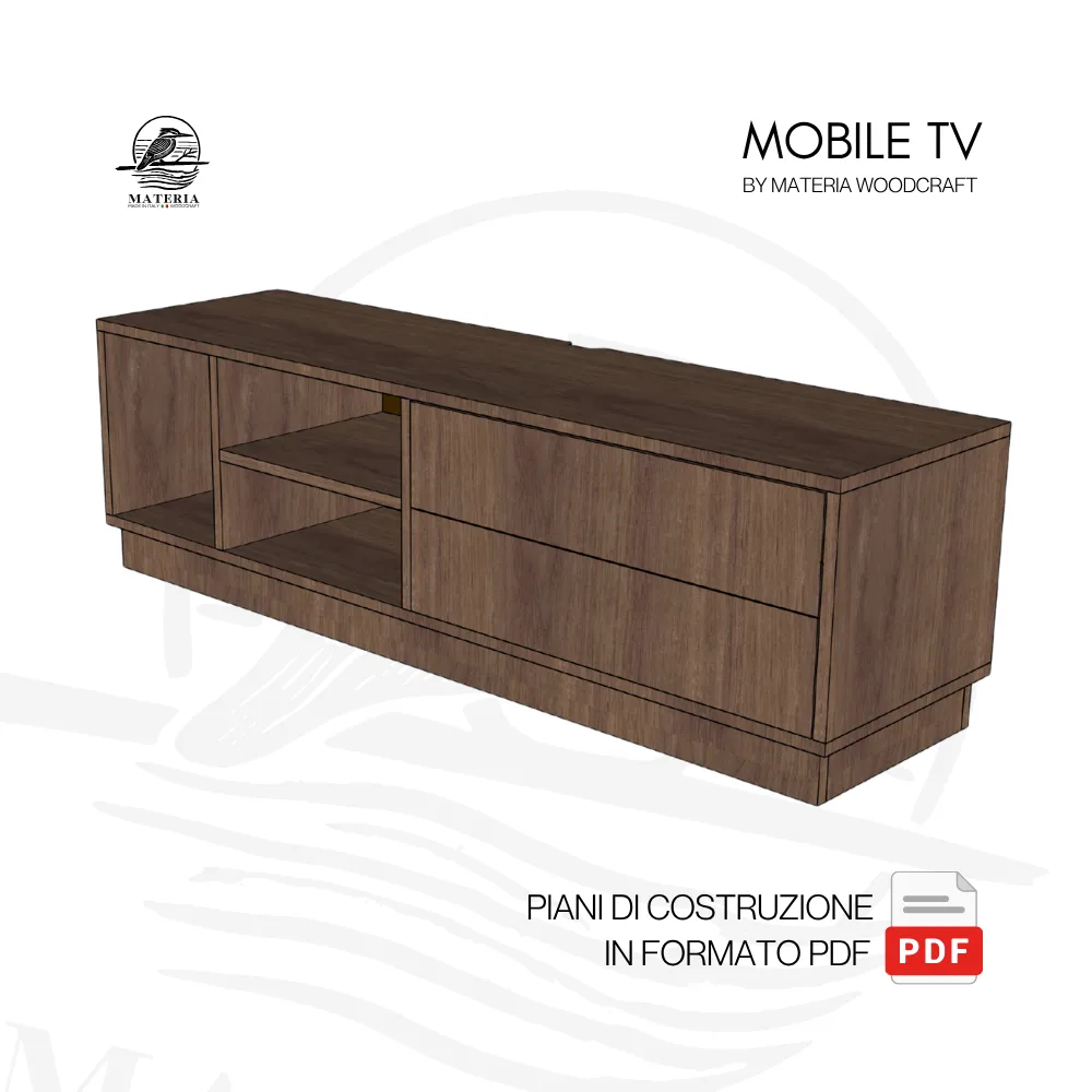 Mobile TV Consolle Tv soggiorno progetto fai da te